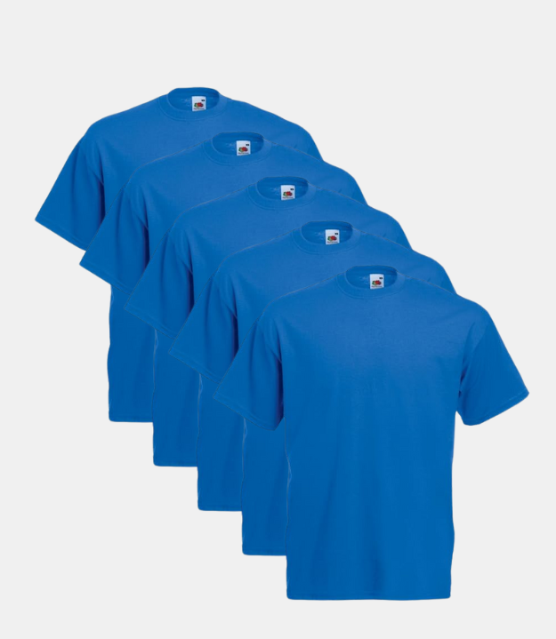 Fruit of the Loom Men's Super Premium T-Shirt Royal ( Pack of 5 ) Fruit of the Loom