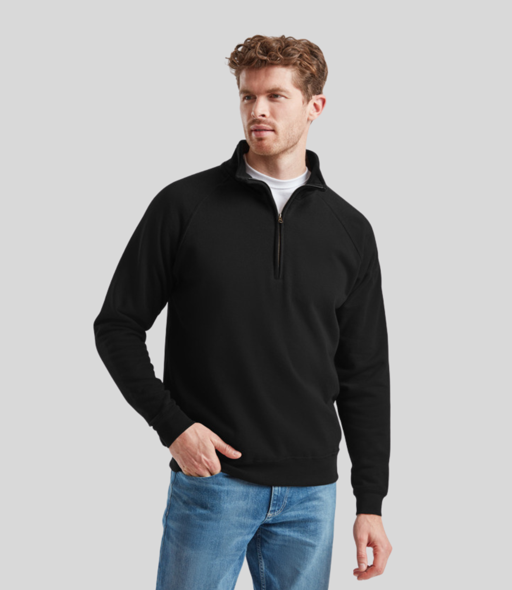 Fruit of the Loom Classic Zip Neck Sweatshirt | Multicolor | S - 3XL Fruit of the Loom