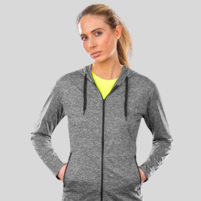 Spiro Fitness Womens Hooded Tee-Jacket - Prime Apparel