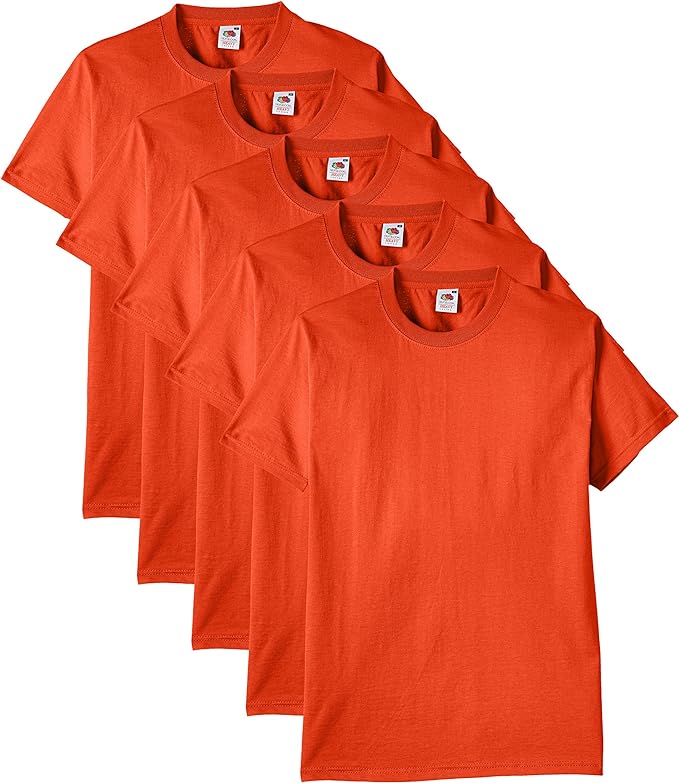 Fruit of the Loom Men's Original T-Shirt | Multicolor | Pack of 5 Fruit of the Loom