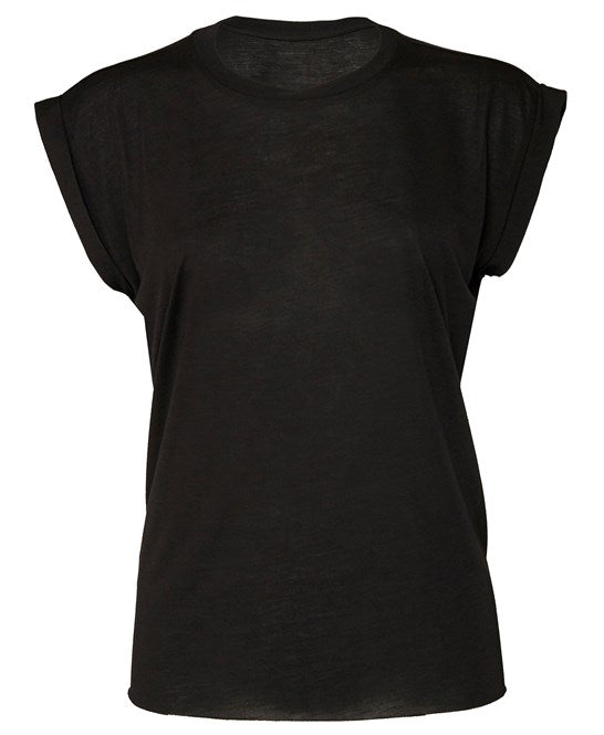 Bella Canvas | Womens Flowy Muscle Tee Roll Cuff B&C