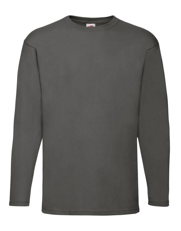 Fruit of the Loom Men's Valueweight Long Sleeved Tee, Pack of 3 T-Shirt, Light Graphite, (Size S to 3XL) Casual Plain Round Neck FRUIT OF THE LOOM (7279887302174803718)