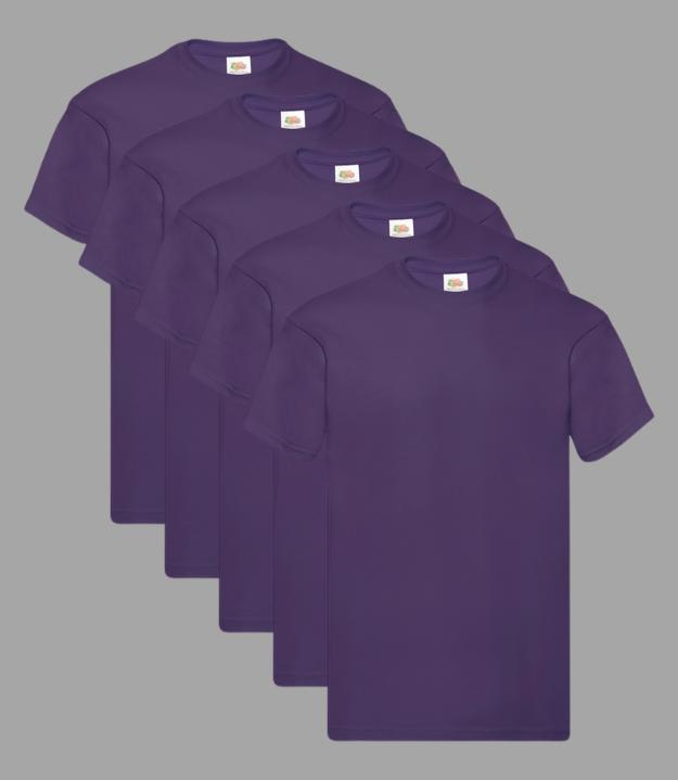 Fruit of the Loom Kid's T-Shirt, Purple, 3-4 to 14-15 Years, (Pack of 3) FRUIT OF THE LOOM (7279887302174803718)