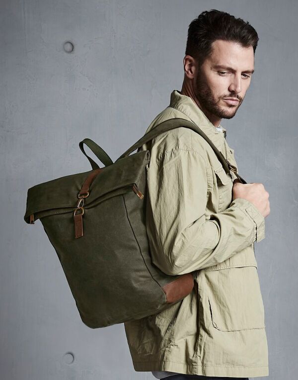 Quadra | Heritage Waxed Canvas Backpack - Prime Apparel