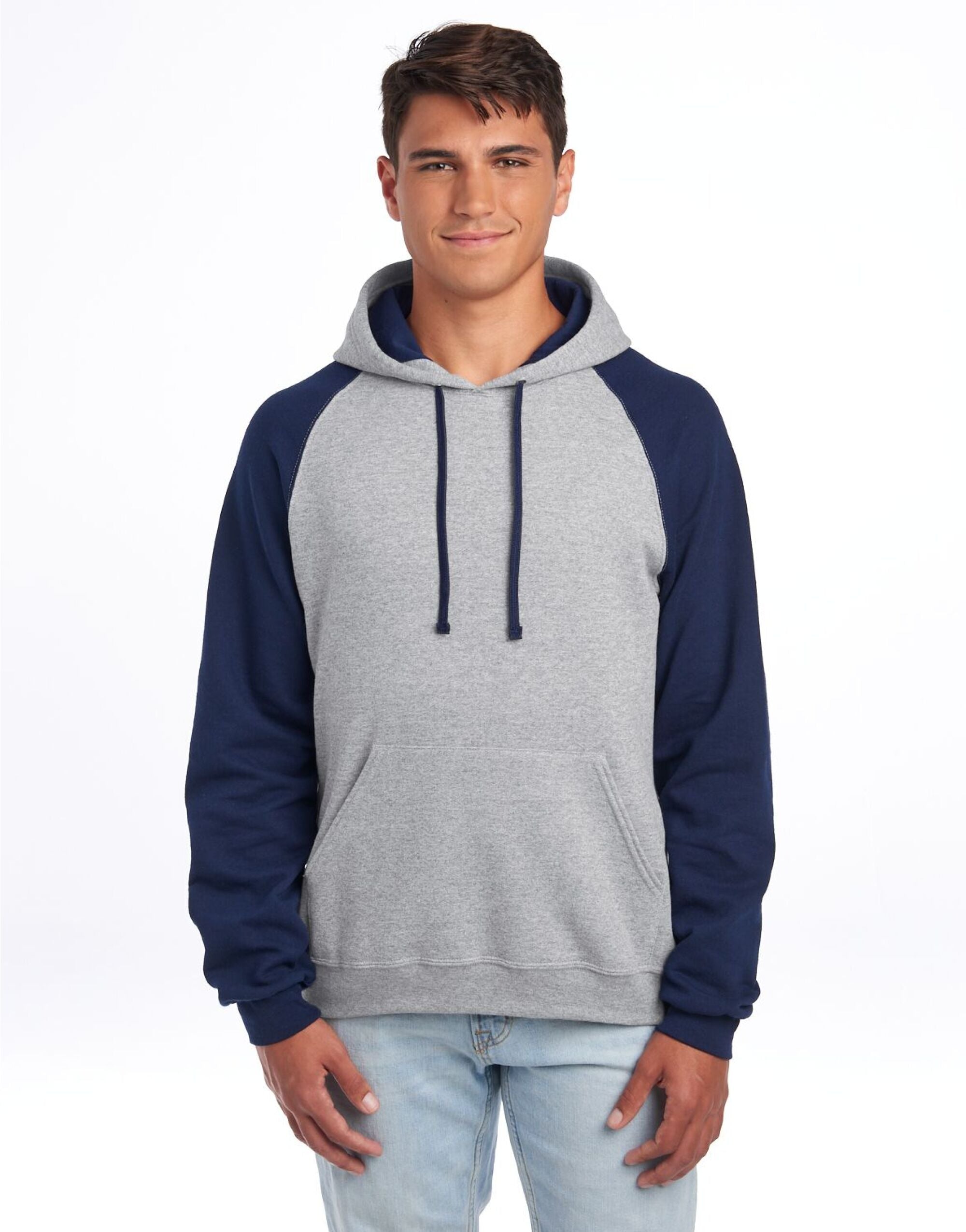 Jerzees NuBlend Colour-Block Hoodie Casual Long Sleeve Jerzees (7046223148714362625)