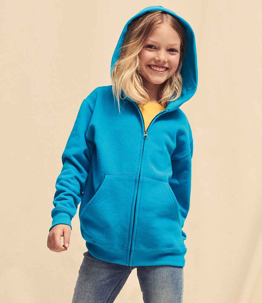 Fruit of the Loom Kids Classic Zip Hooded Sweatshirt Multicolor For 5 15 Years kids