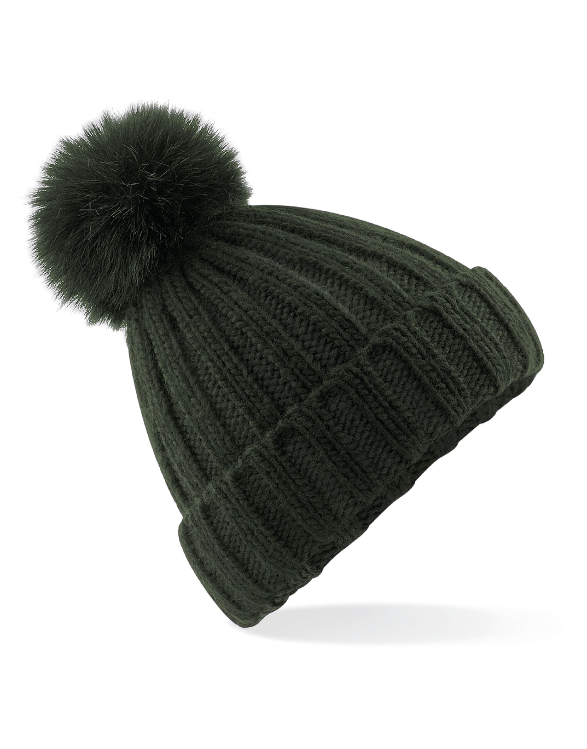 Beechfield Verbier Fur Pop Pom Beanie | Multicolor | One Size - Prime Apparel